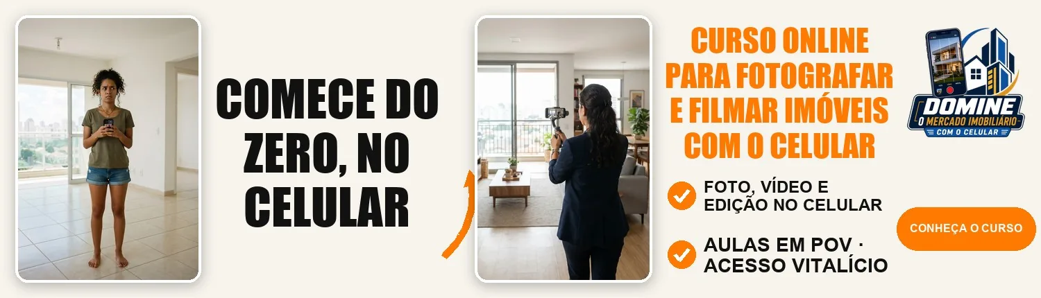 Anúncio do curso Domine o mercado imobiliário com o celular: Comece do zero, no celular