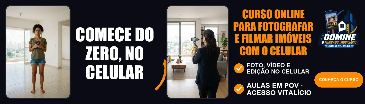 Anúncio do curso Domine o mercado imobiliário com o celular: Comece do zero, no celular
