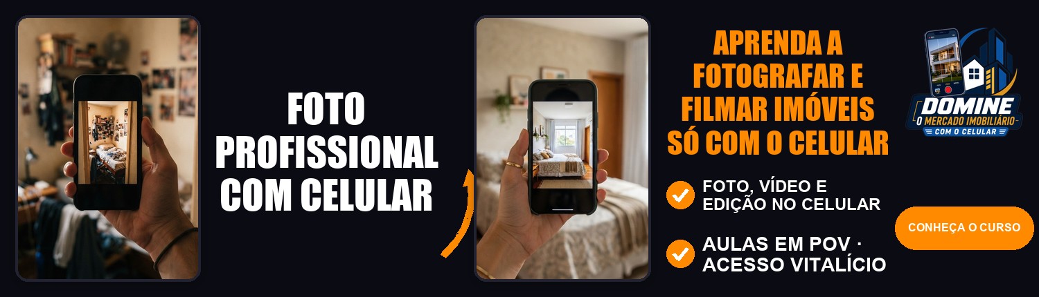 Anúncio do curso Domine o mercado imobiliário com o celular: Foto profissional com celular
