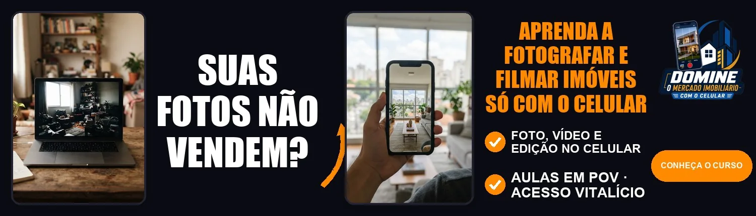 Anúncio do curso Domine o mercado imobiliário com o celular: Suas fotos não vendem?