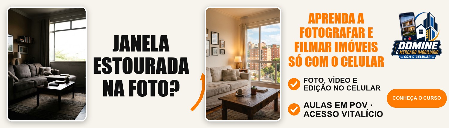 Anúncio do curso Domine o mercado imobiliário com o celular: Janela estourada na foto?