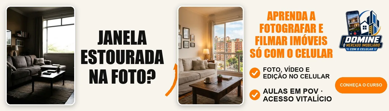 Anúncio do curso Domine o mercado imobiliário com o celular: Janela estourada na foto?