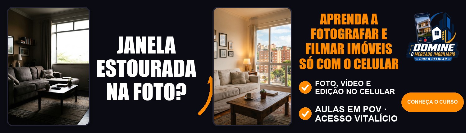 Anúncio do curso Domine o mercado imobiliário com o celular: Janela estourada na foto?