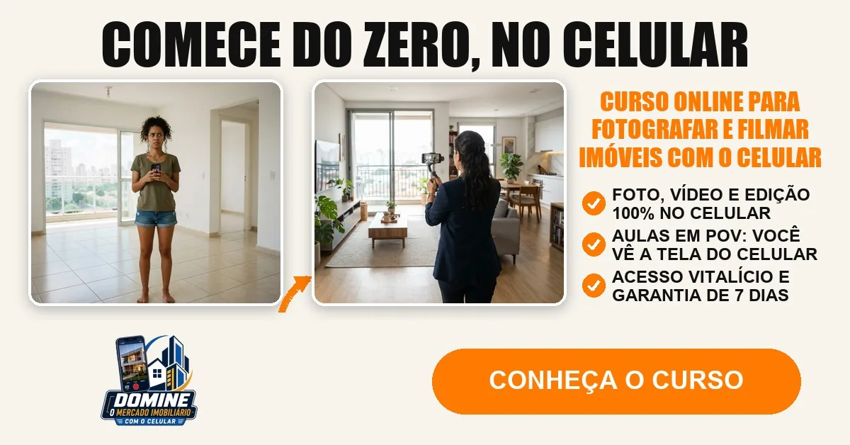 Anúncio do curso Domine o mercado imobiliário com o celular: Comece do zero, no celular
