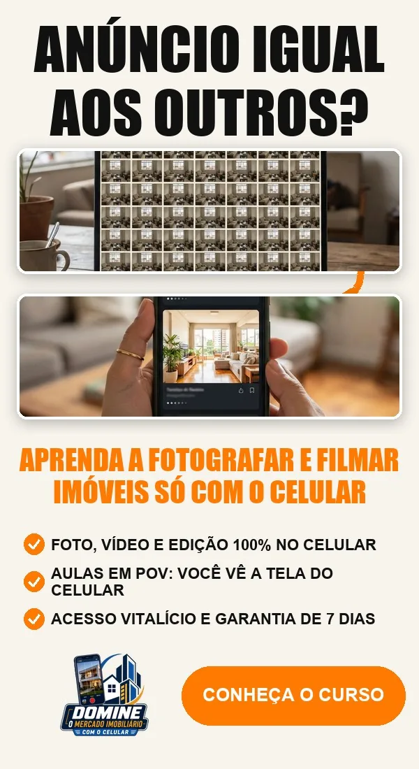 Anúncio do curso Domine o mercado imobiliário com o celular: Anúncio igual aos outros?