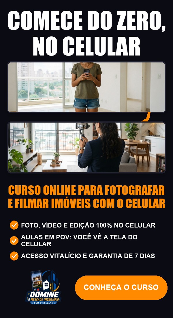 Anúncio do curso Domine o mercado imobiliário com o celular: Comece do zero, no celular