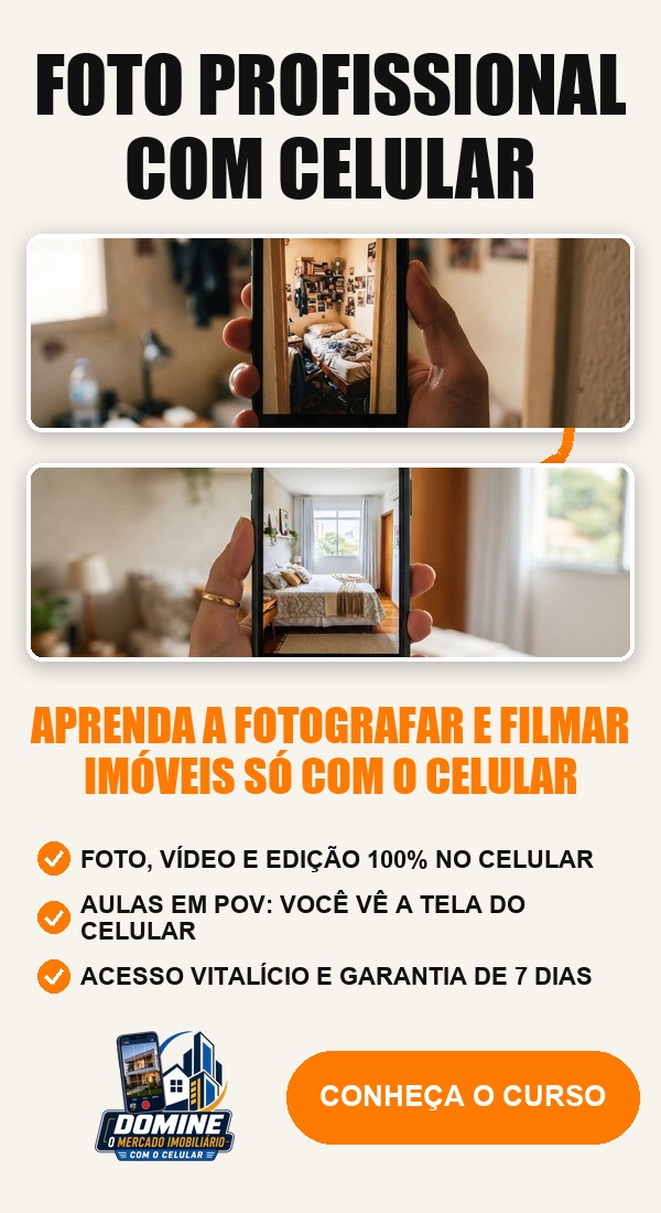 Anúncio do curso Domine o mercado imobiliário com o celular: Foto profissional com celular