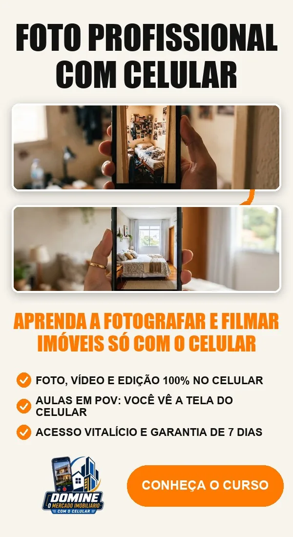 Anúncio do curso Domine o mercado imobiliário com o celular: Foto profissional com celular