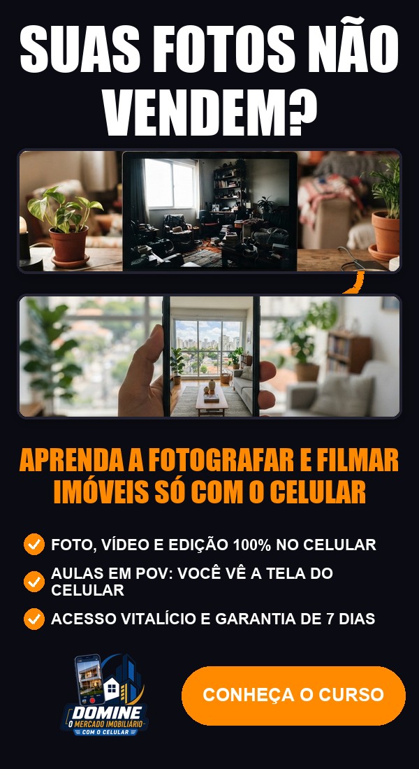 Anúncio do curso Domine o mercado imobiliário com o celular: Suas fotos não vendem?