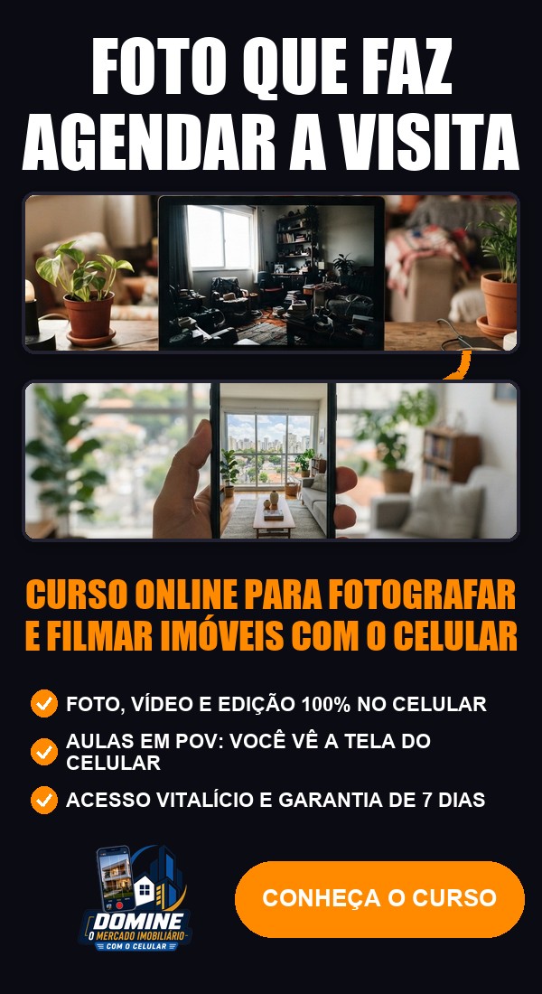 Anúncio do curso Domine o mercado imobiliário com o celular: Foto que faz agendar a visita