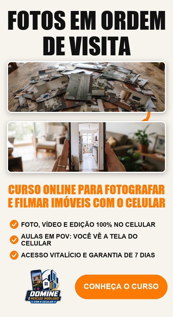 Anúncio do curso Domine o mercado imobiliário com o celular: Fotos em ordem de visita