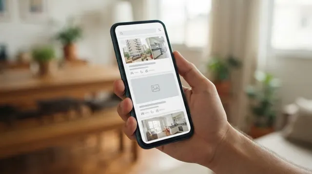 Exemplo de anúncio de imóvel sem foto em um portal de buscas