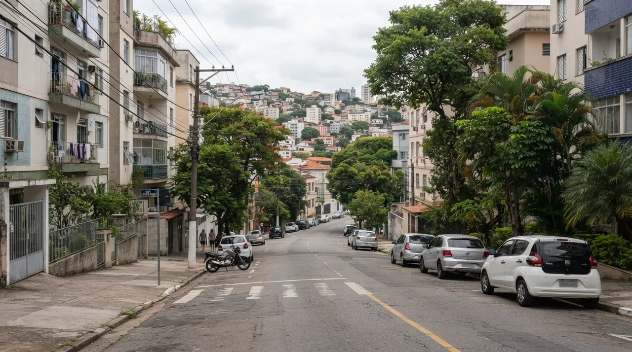 Rua residencial em Belo Horizonte