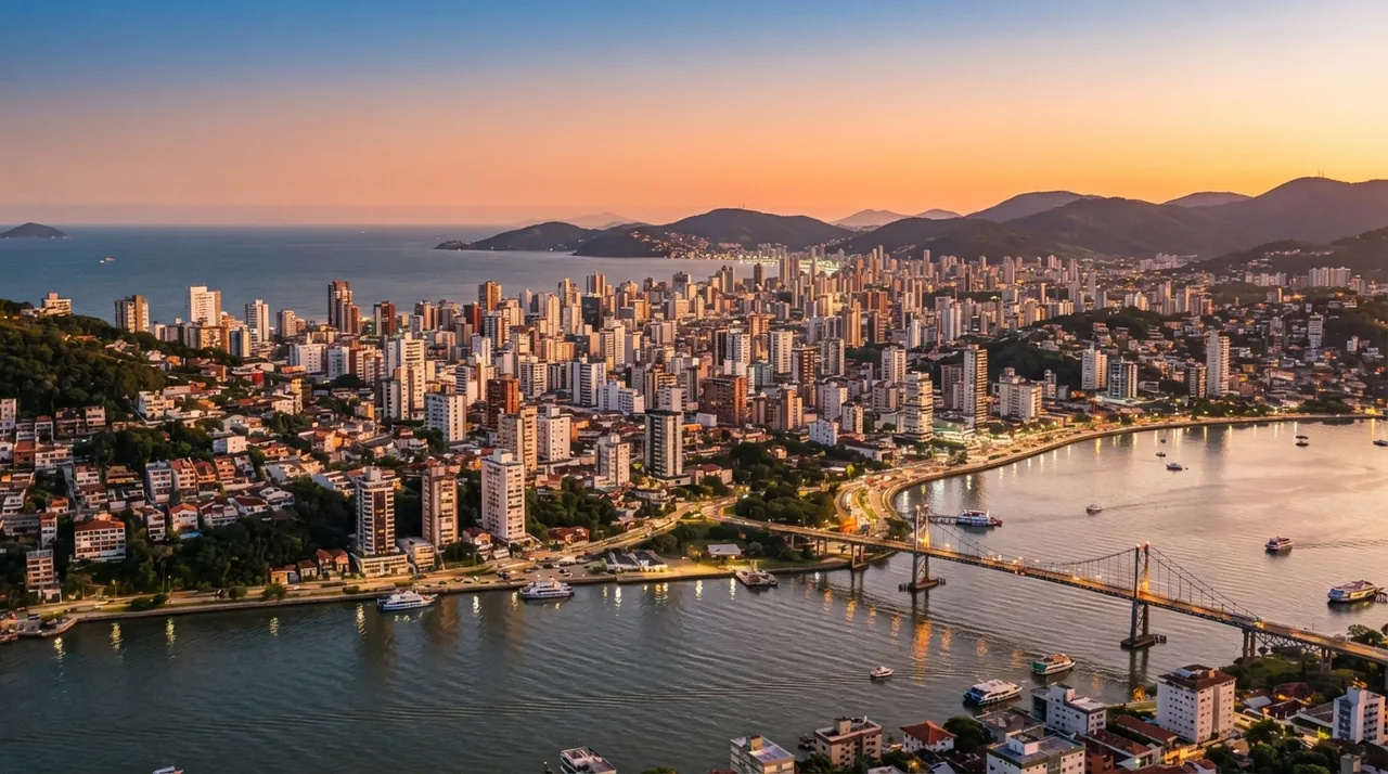 Vista da cidade de Florianópolis