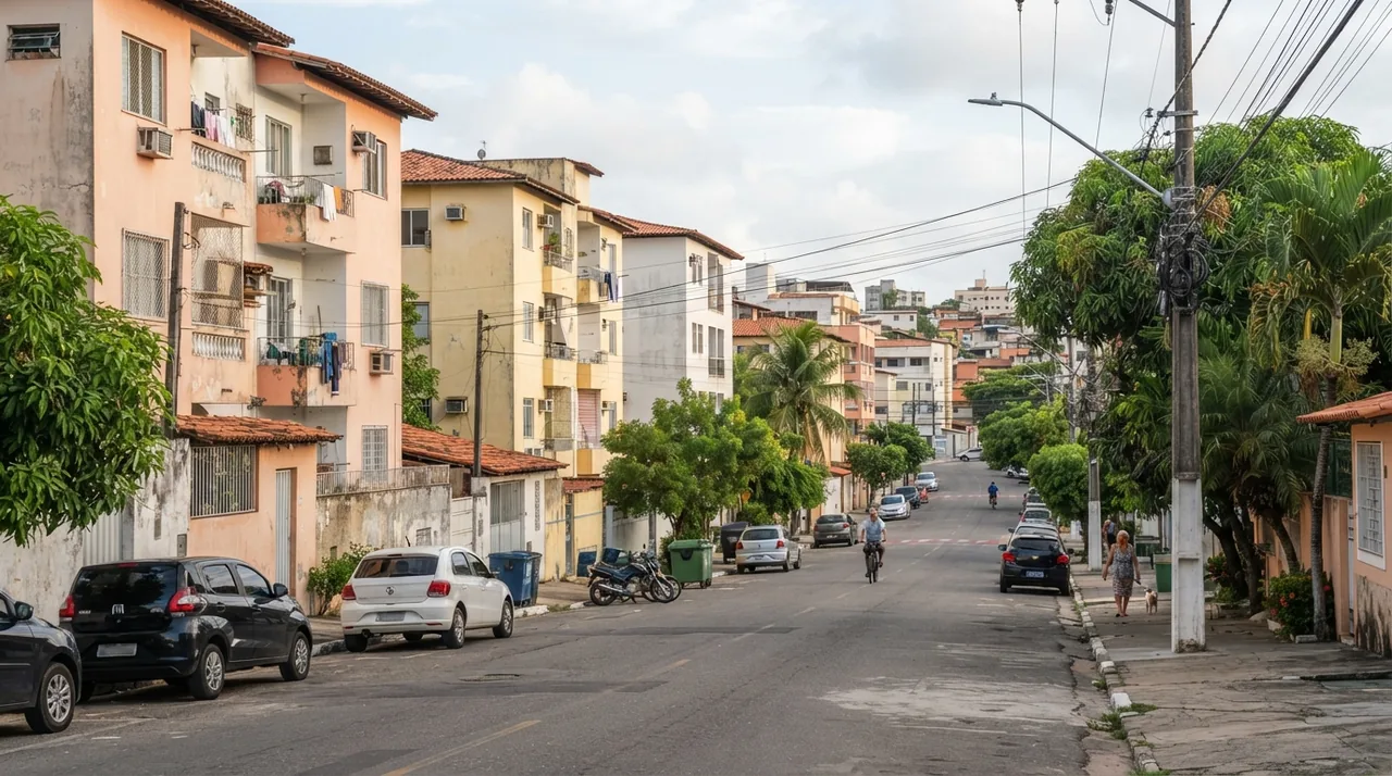 Rua residencial em Natal