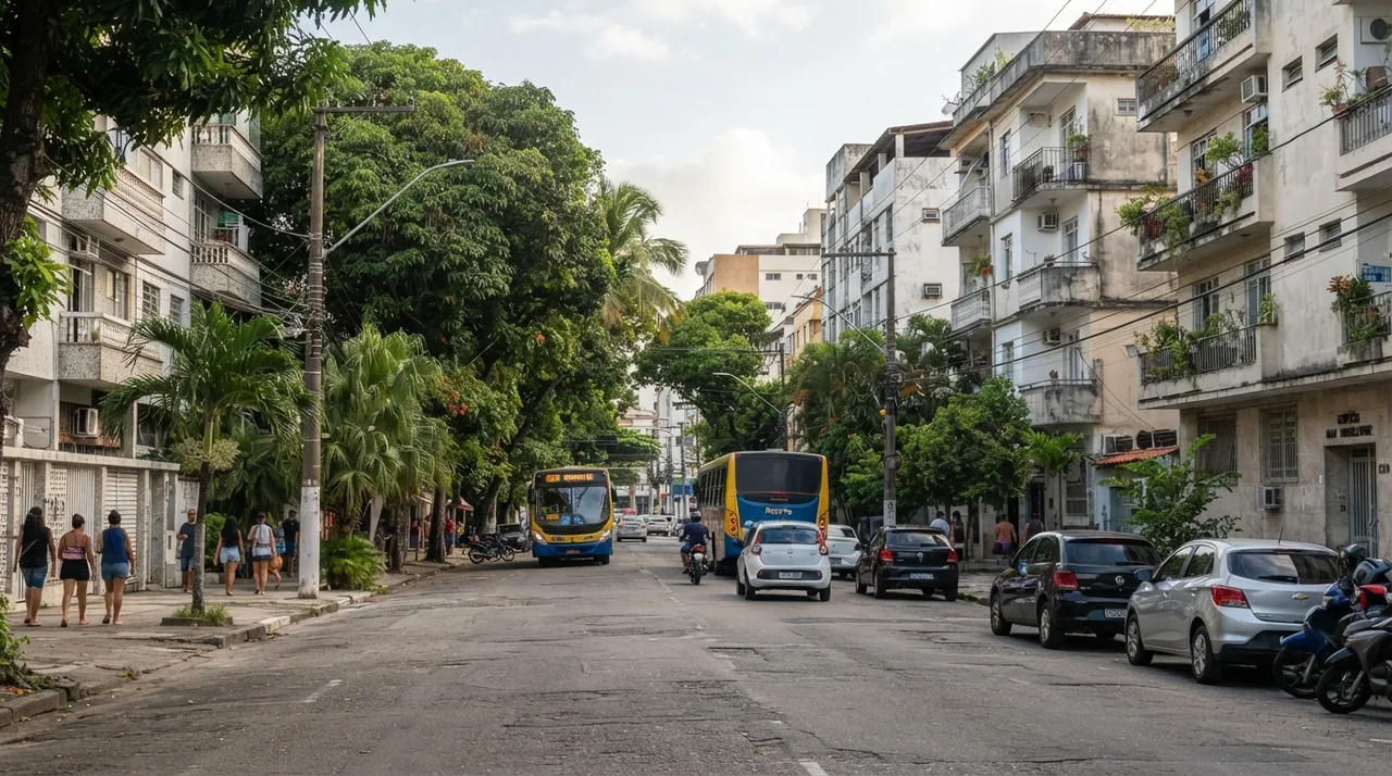 Rua residencial em Recife