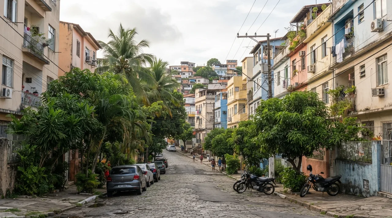 Rua residencial em Salvador