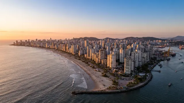 Vista da cidade de Santos