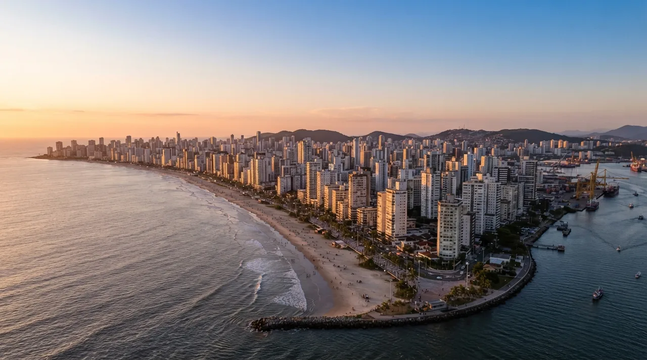 Vista da cidade de Santos