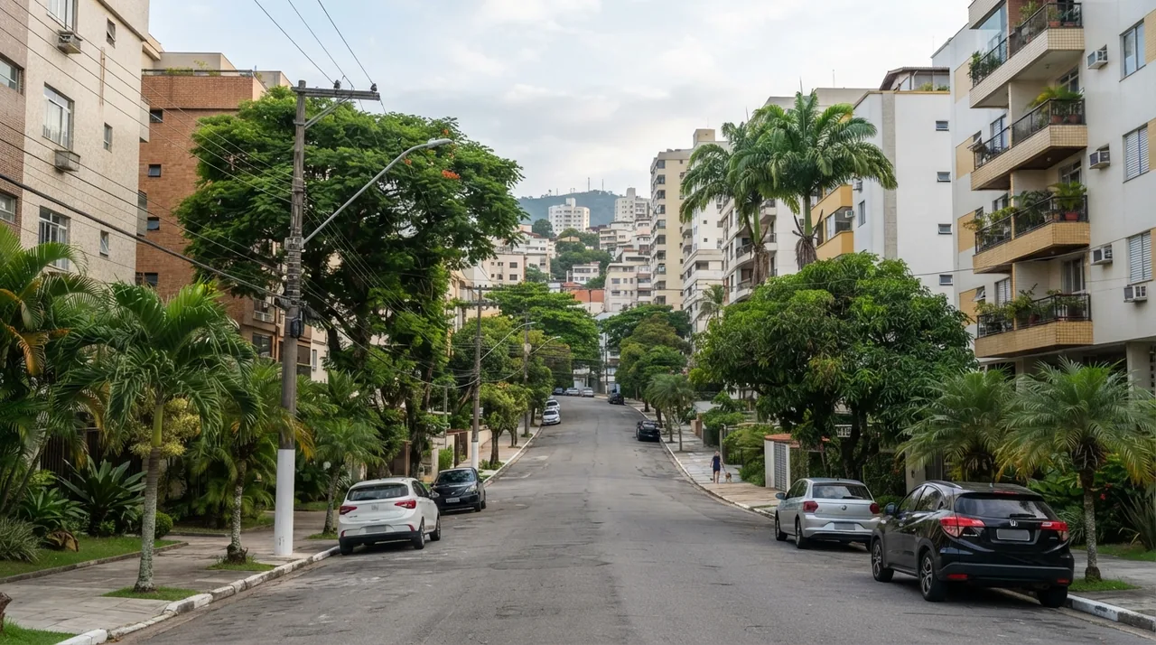 Rua residencial em Vitória